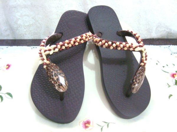 chinelo tipo havaianas customizado