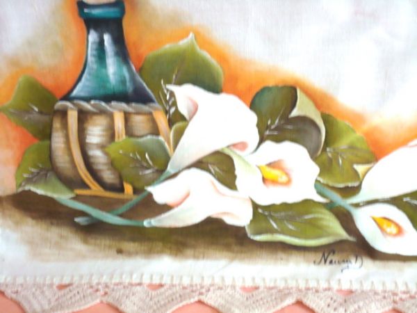 Pano de Prato pintados a mão
